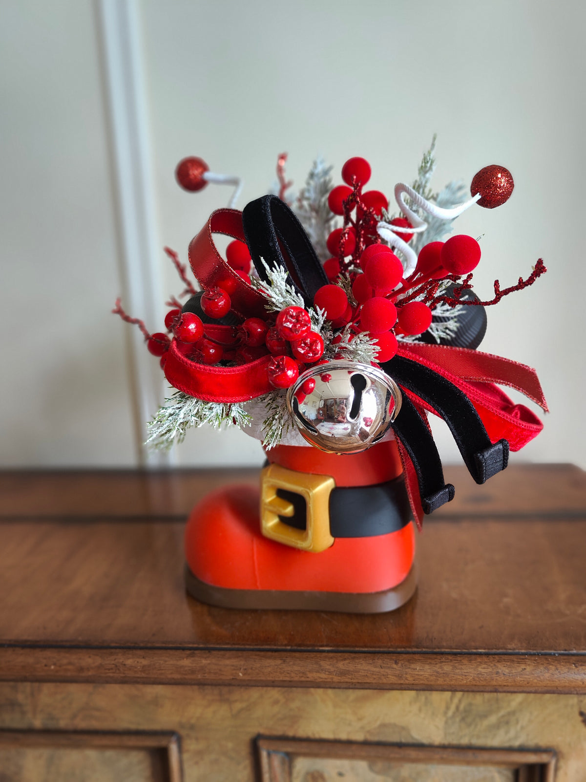 Santa boot Christmas decoration