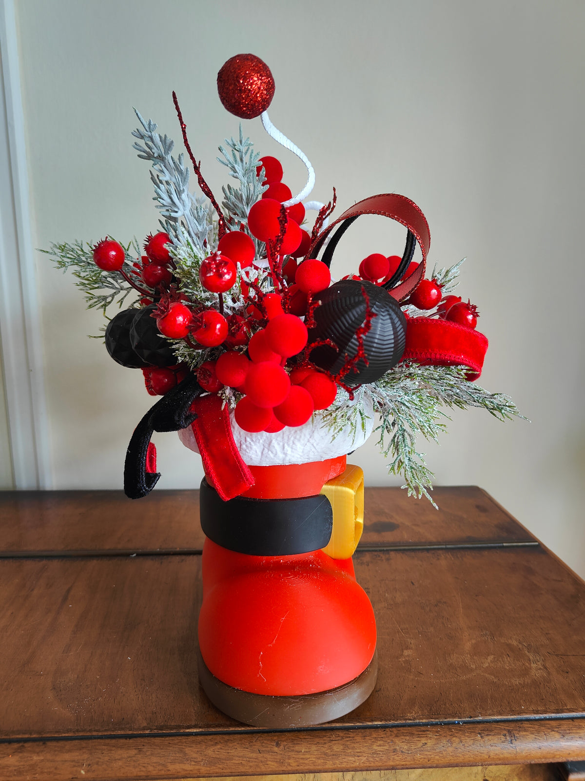 Santa boot Christmas decoration
