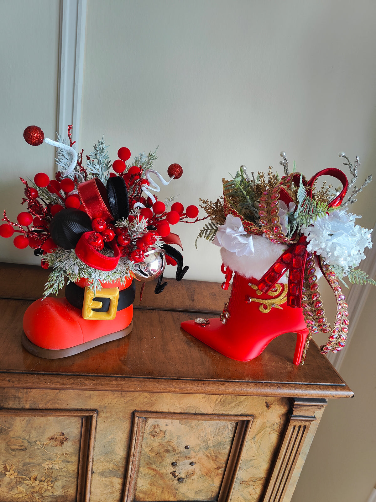 Santa boot Christmas decoration