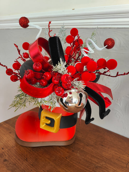 Santa boot Christmas decoration