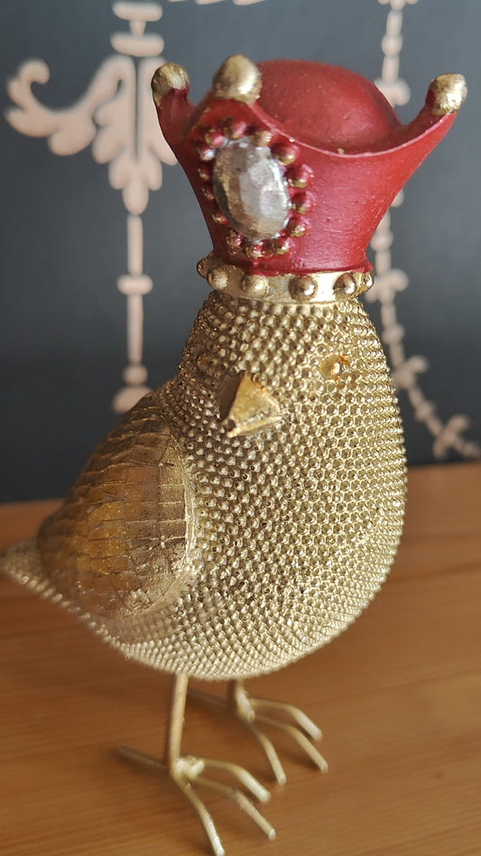 Pair of robins gold regal crowns