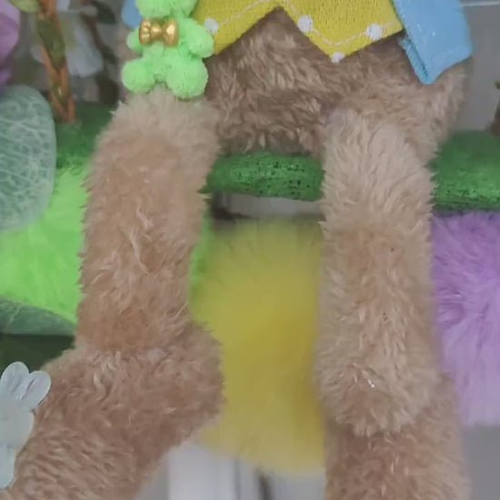Easter wreath bunny swing grapevine florals fun