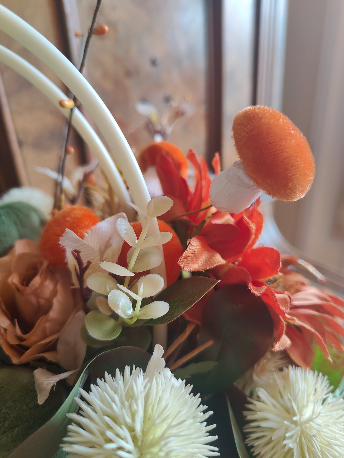 Autumn arrangement handbag decor Autumn colours