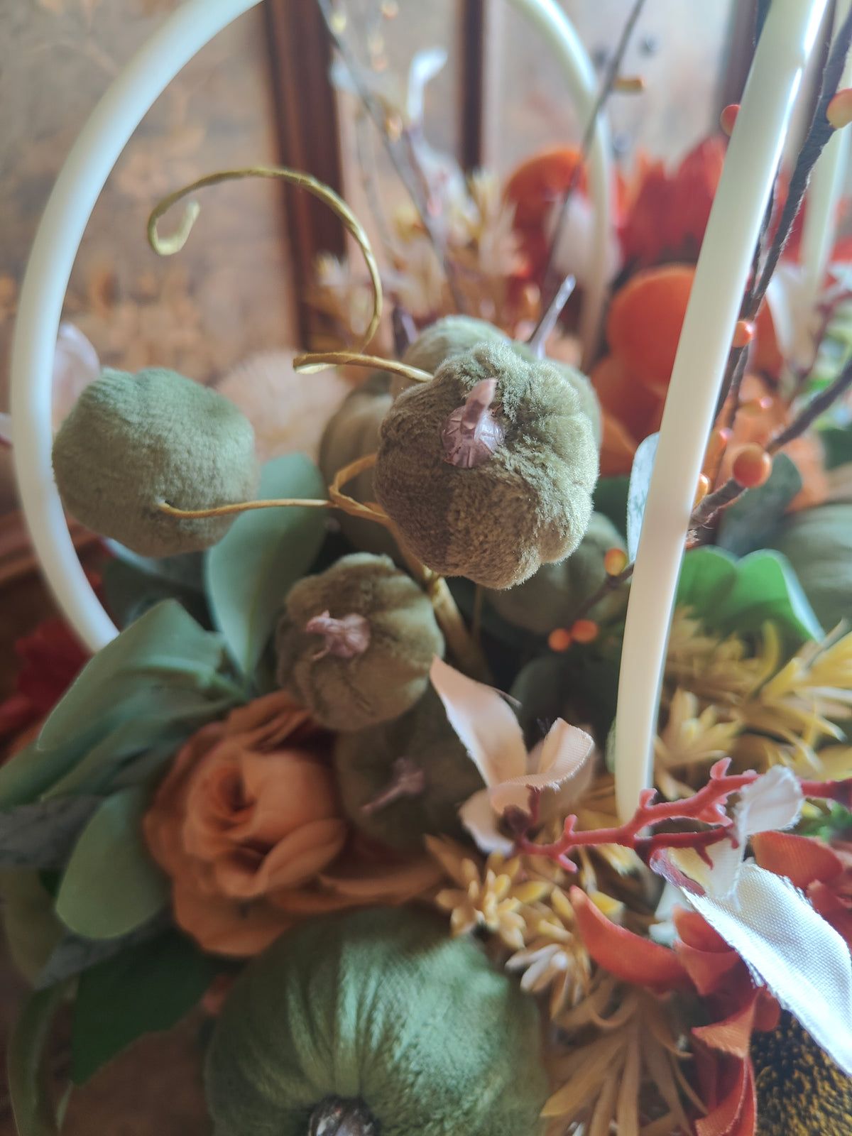 Autumn arrangement handbag decor Autumn colours