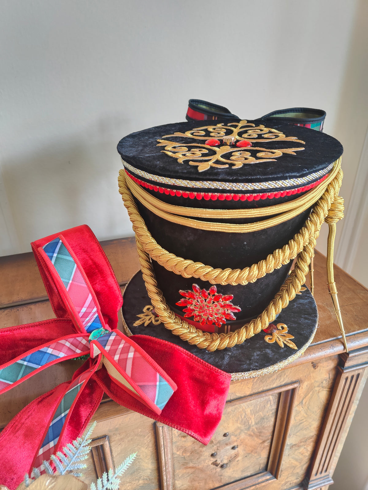 Large Nutcracker hat Christmas decoration