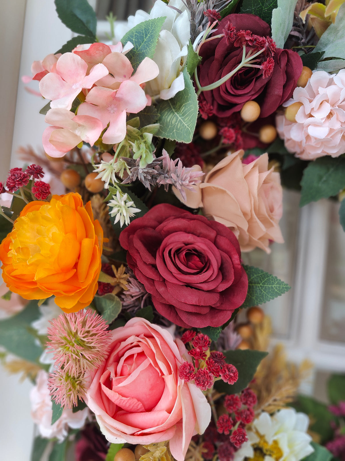 Autumn wreath large warm colours