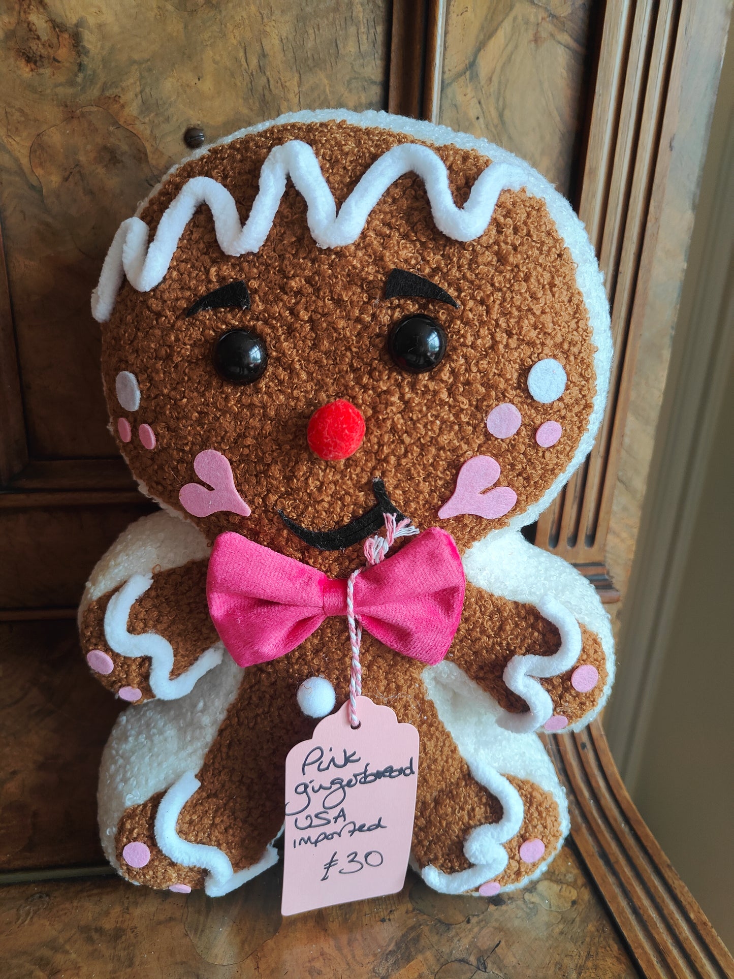 Gingerbread girl soft plush figure