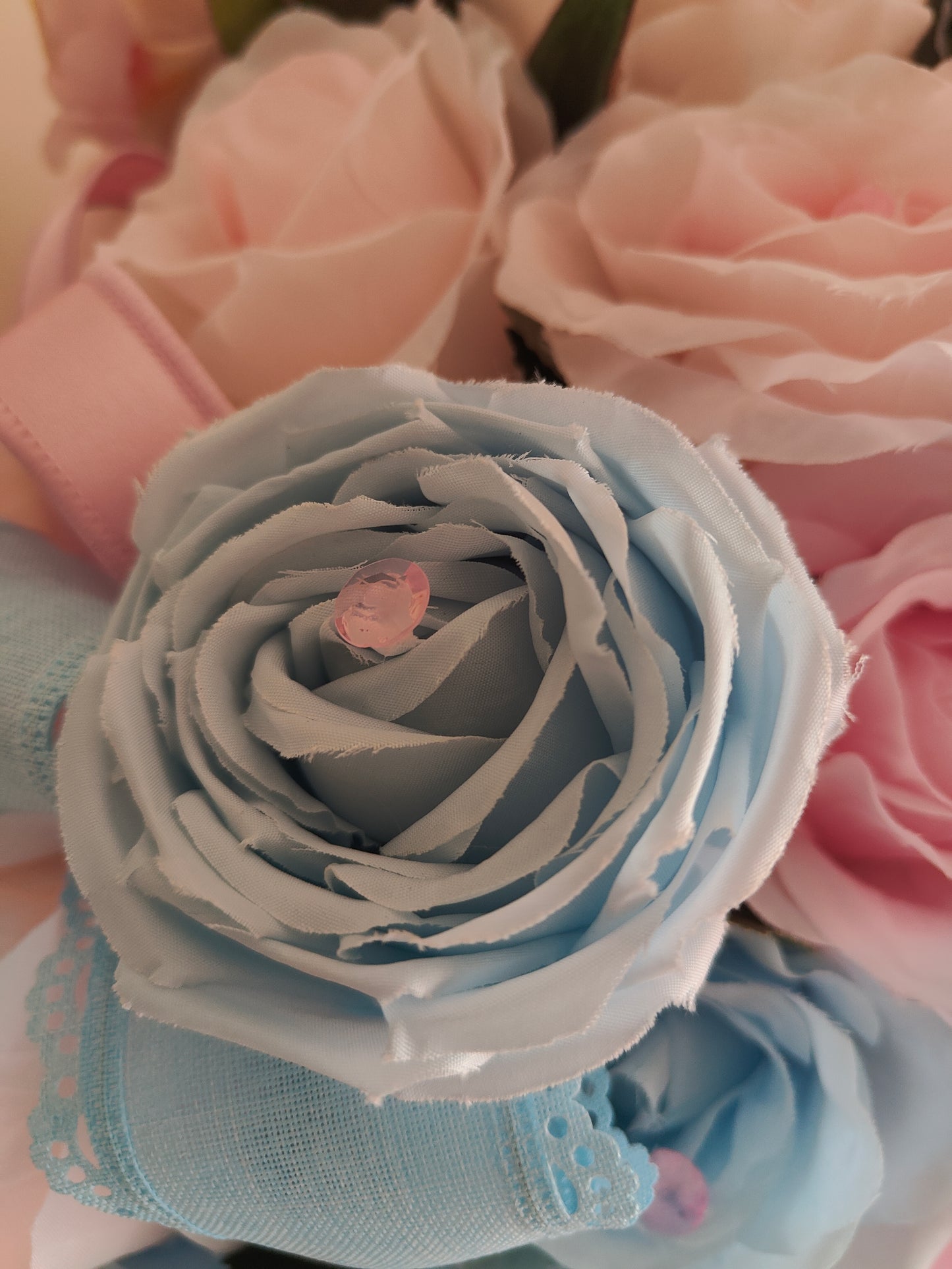 Large artificial flowers planter centrepiece display large roses wedding party display tablecentre