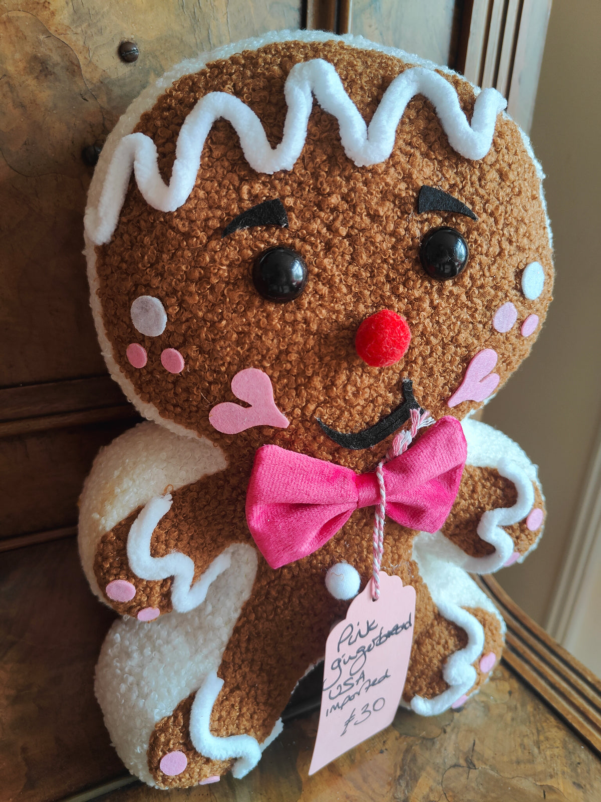 Gingerbread girl soft plush figure