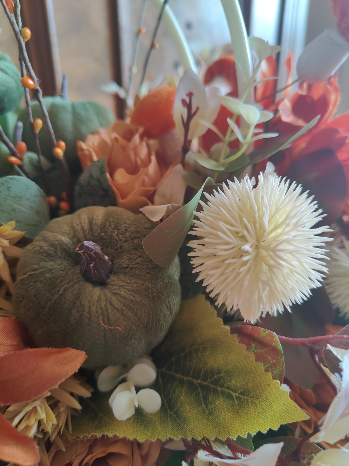 Autumn arrangement handbag decor Autumn colours