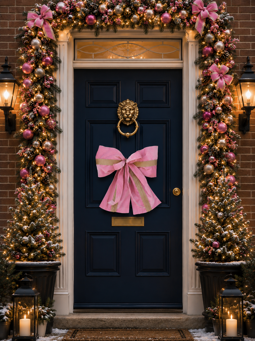 Large bow, Christmas tree topper large pink velvet bow gold and pink decoration