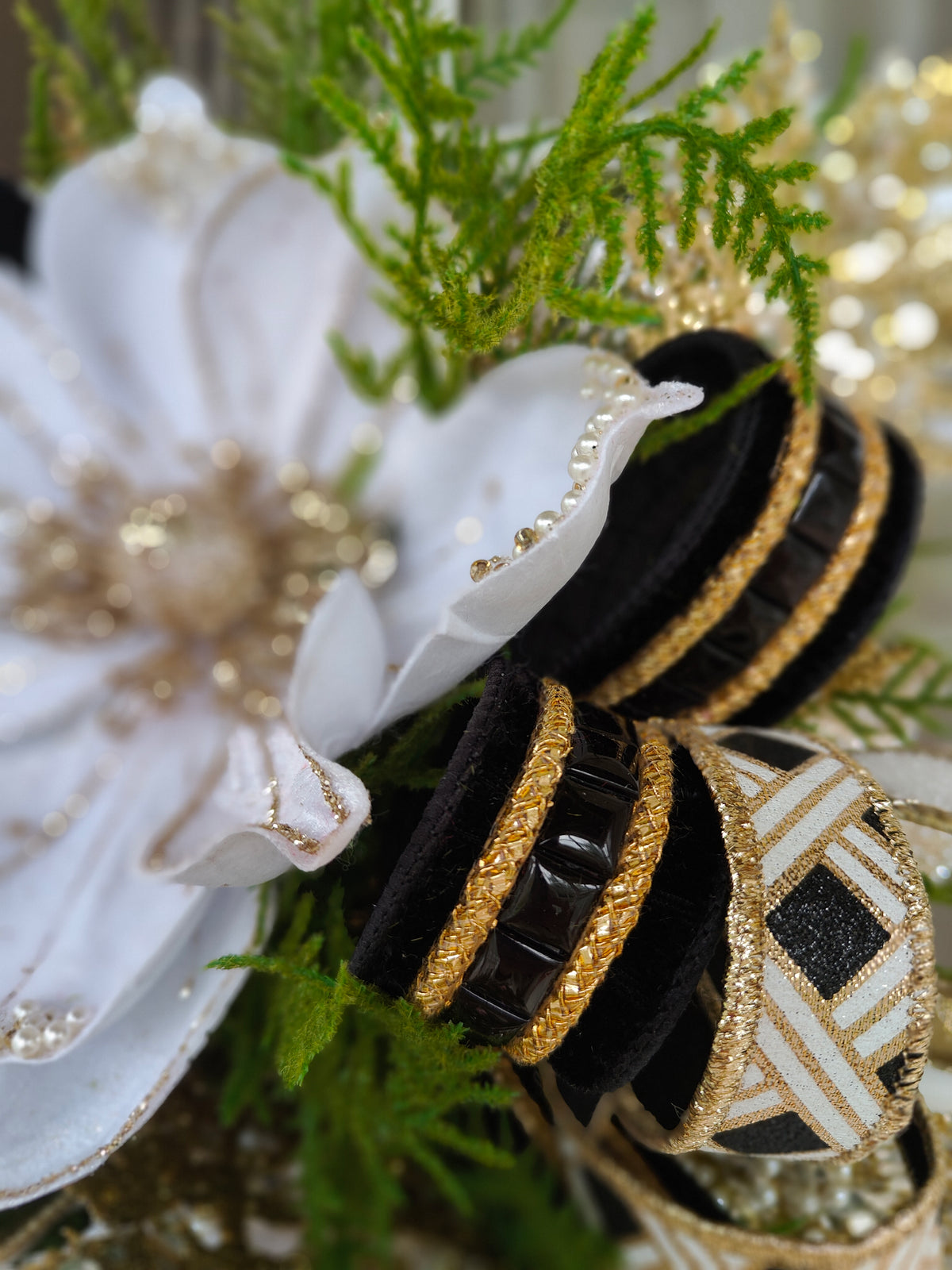 MacKenzie Childs inspired wall vase door wreath