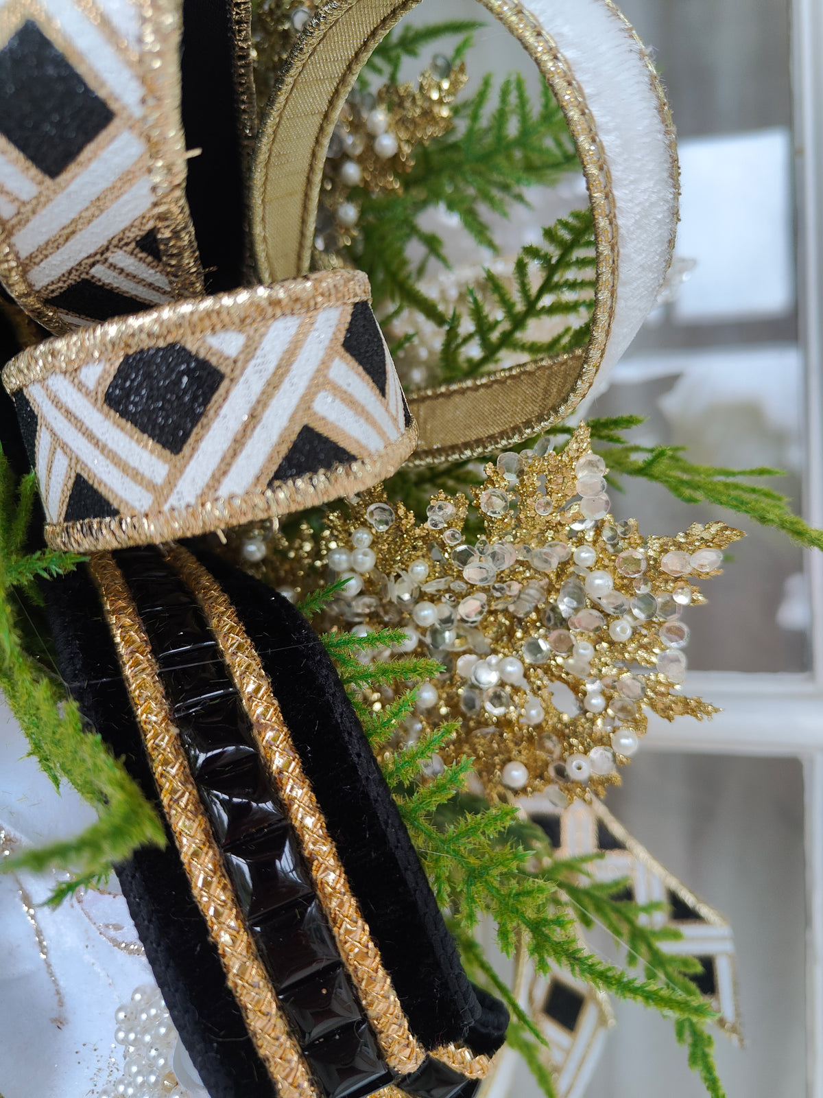 MacKenzie Childs inspired wall vase door wreath