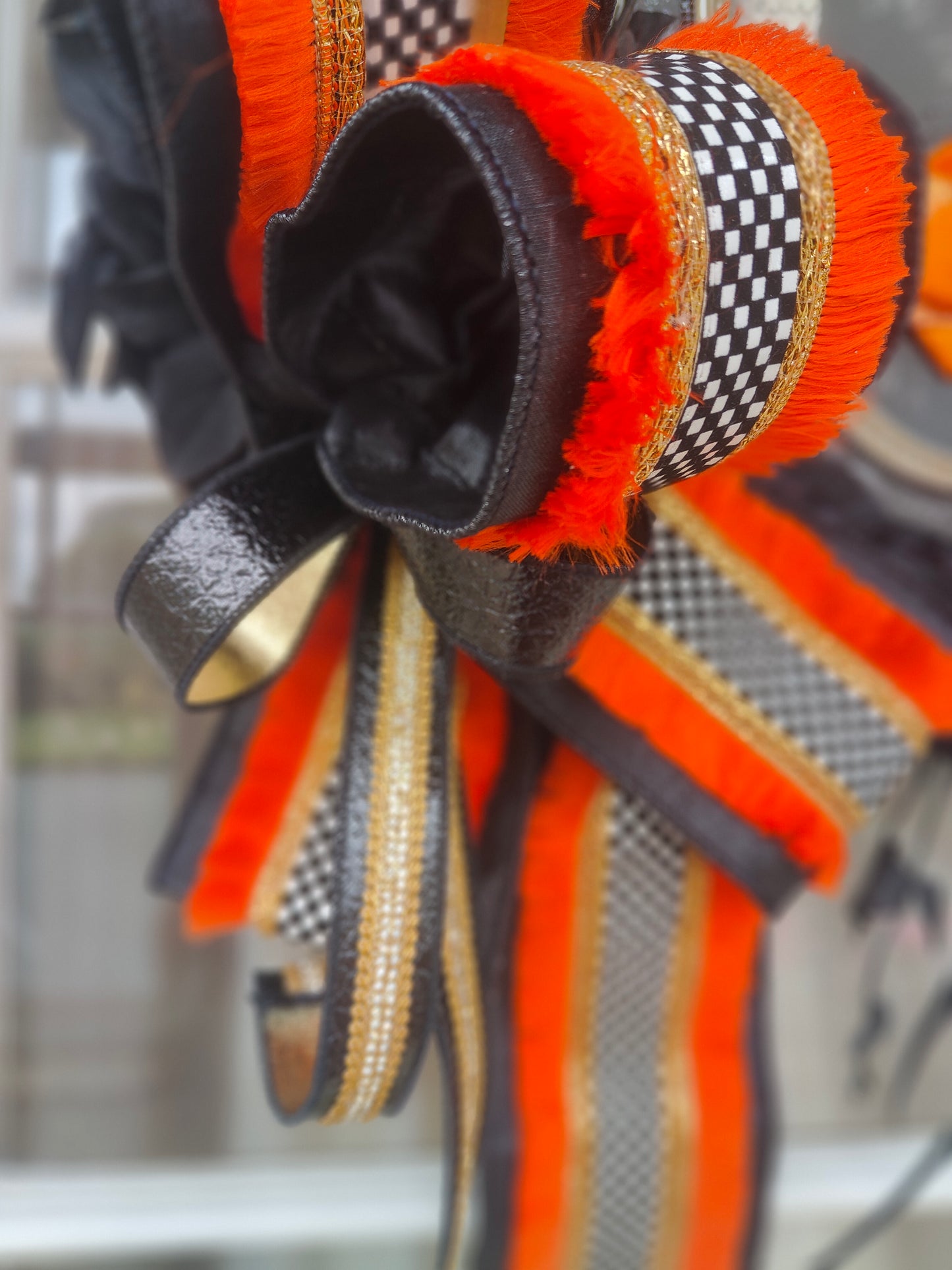 Halloween black cat deluxe Gothic glam wreath