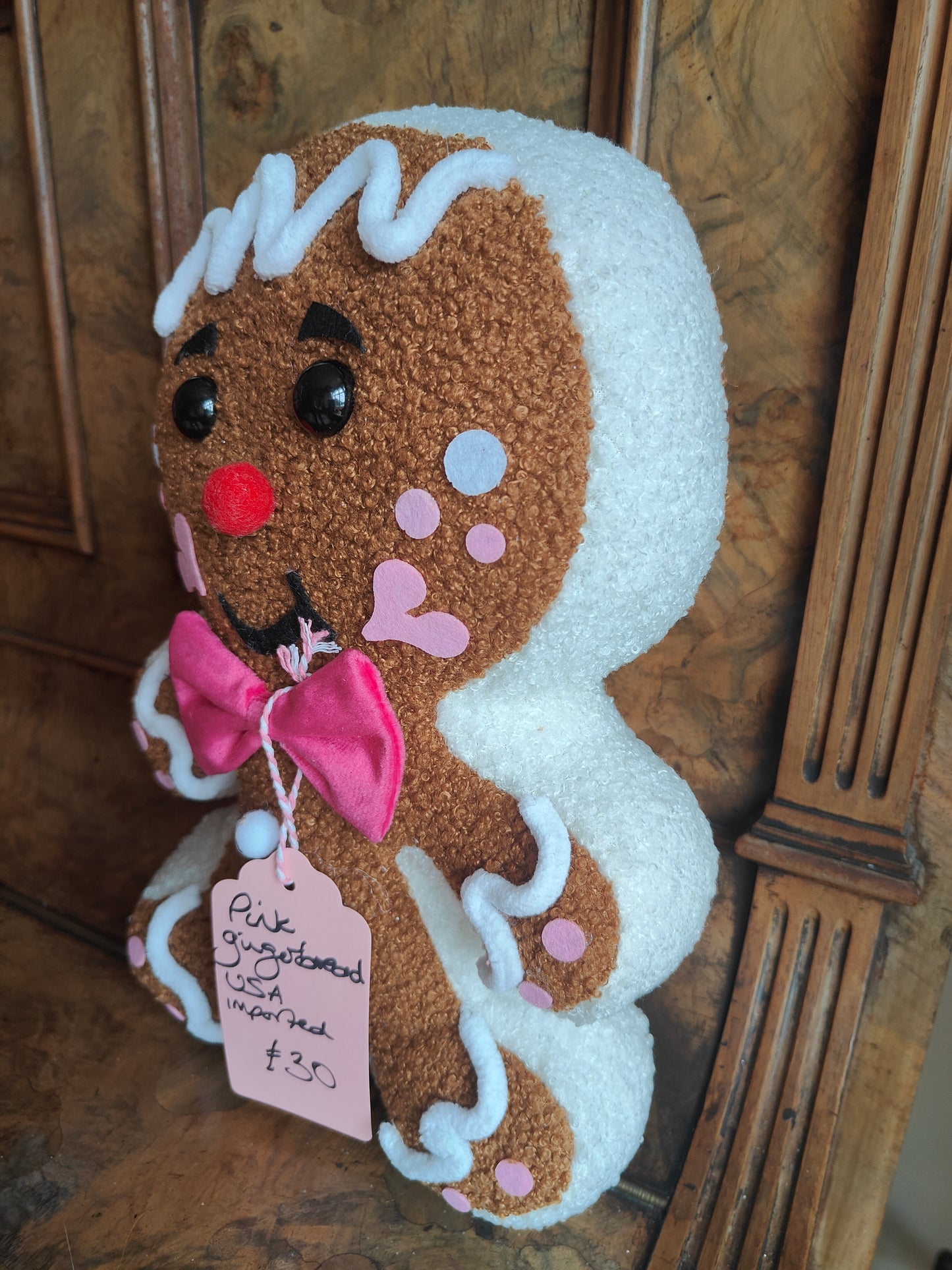 Gingerbread girl soft plush figure
