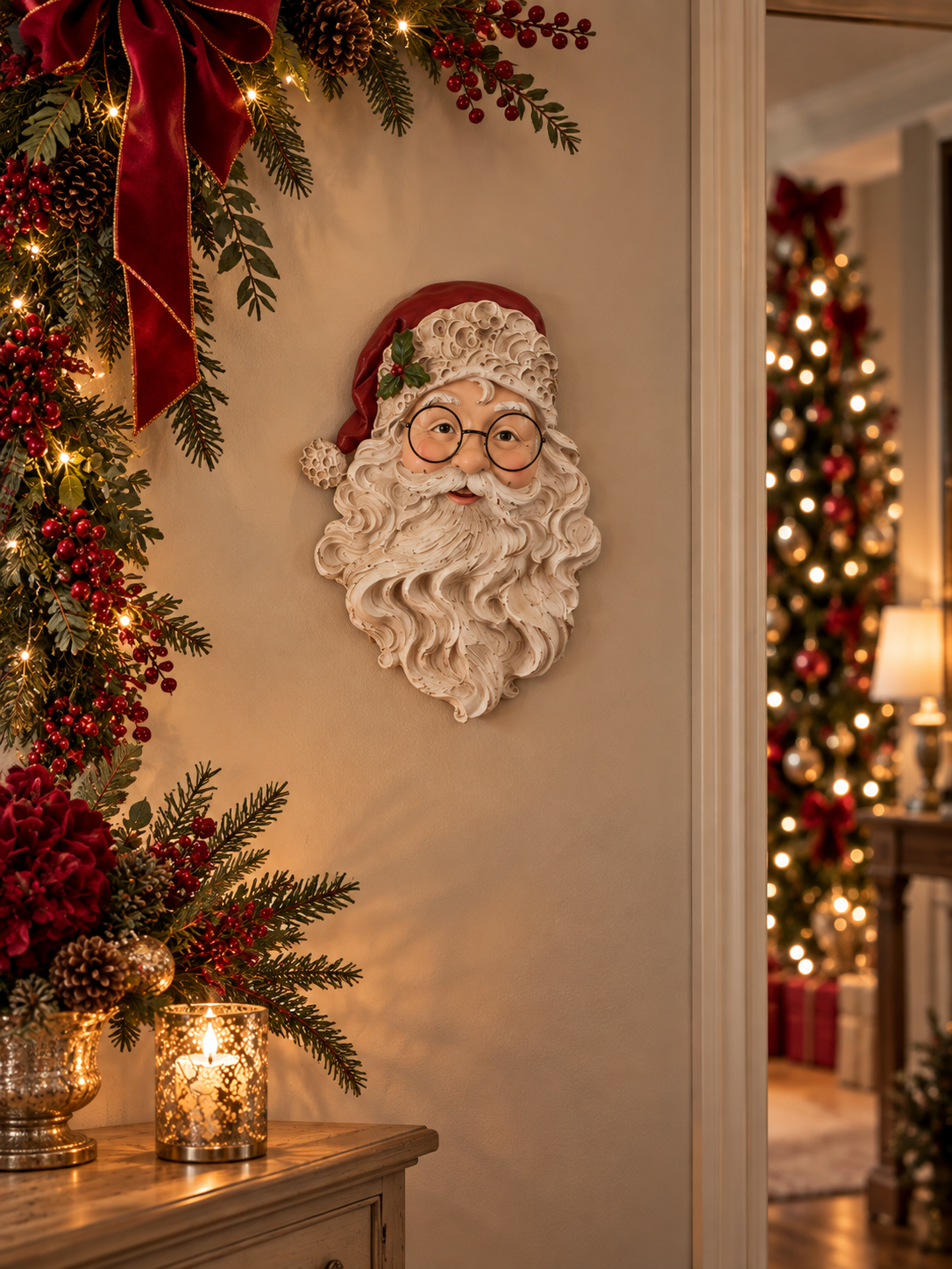 Santa face wall decoration