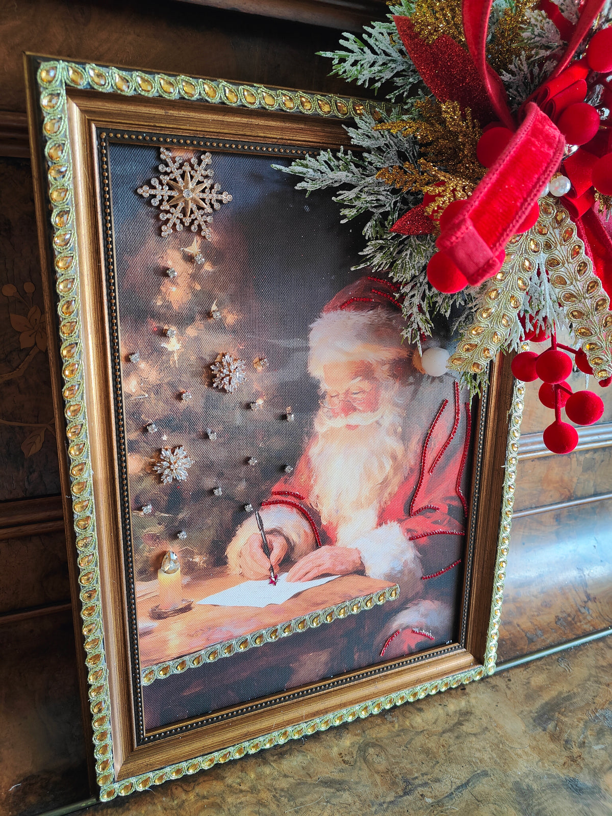 Santa picture embellished