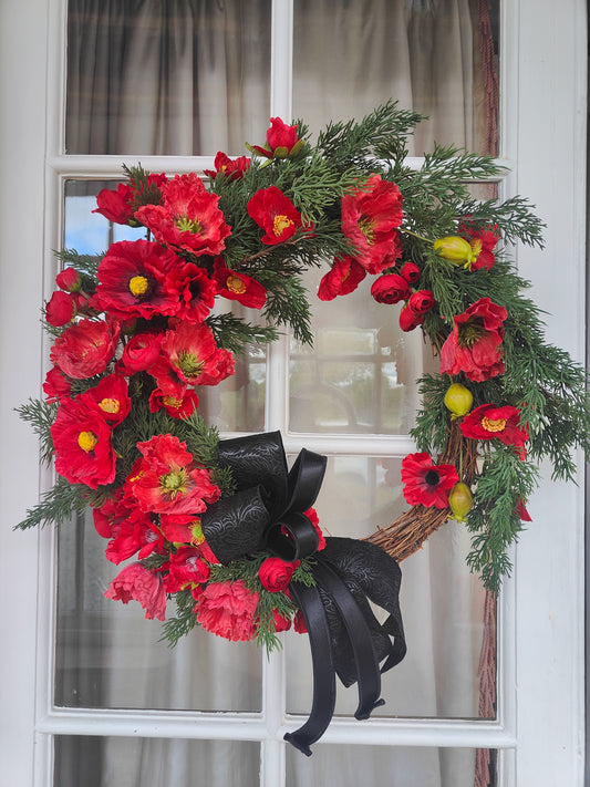 Poppy wreath Remembrance Sunday