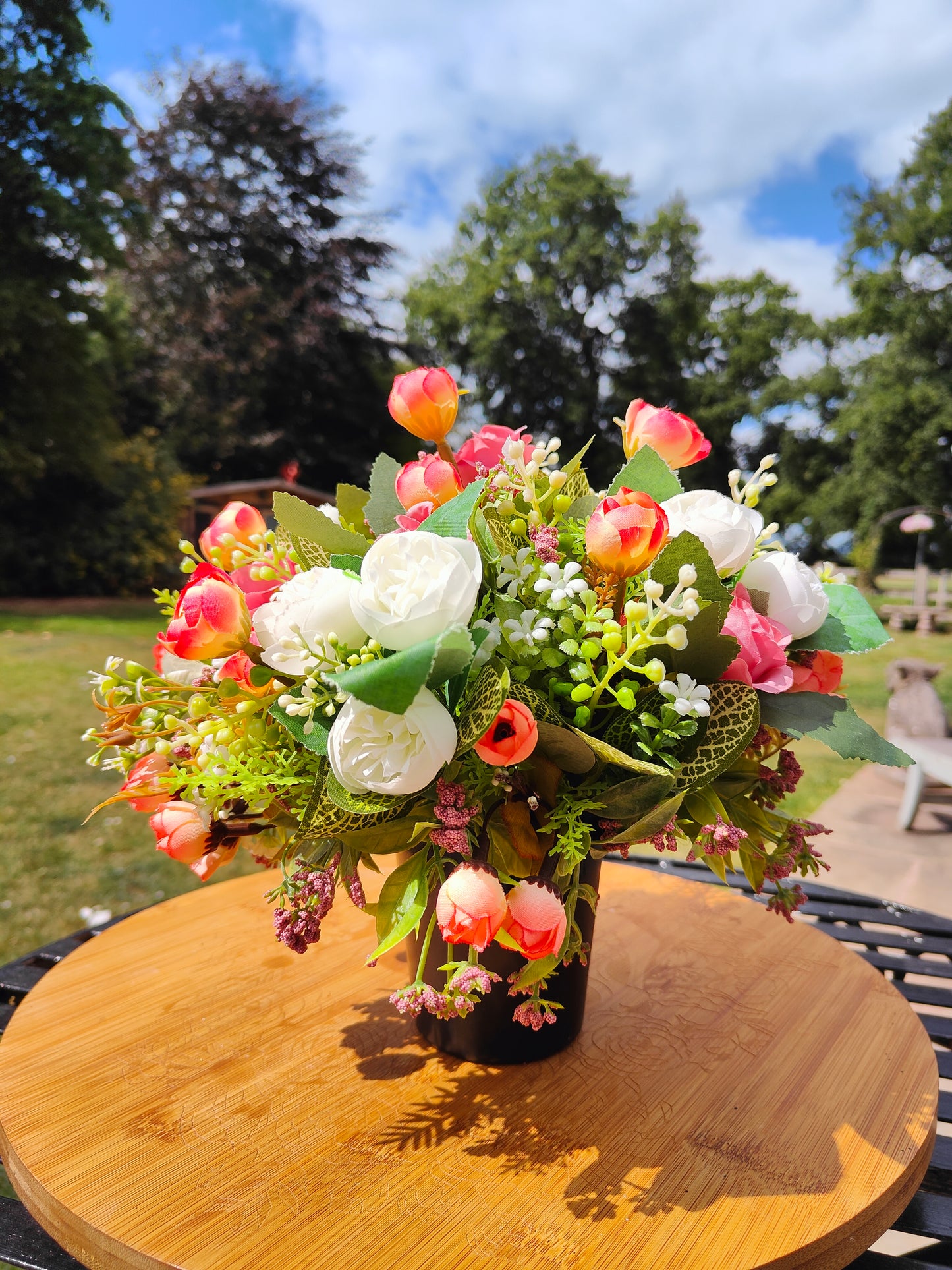 Grave pots memorial gravestone flowers