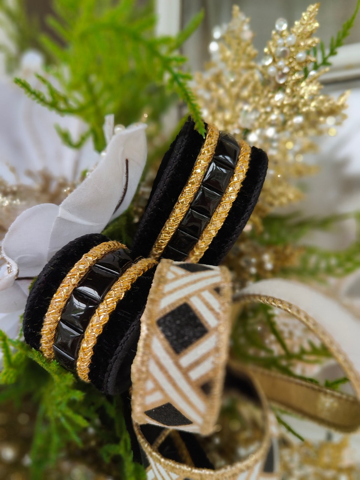 MacKenzie Childs inspired wall vase door wreath